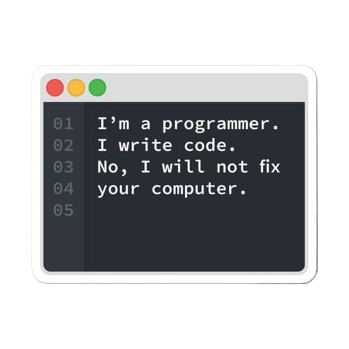 Programmer sticker